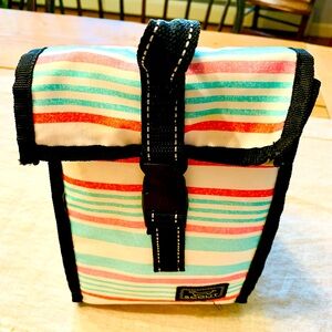 Scout lunch box insulated peach teal striped